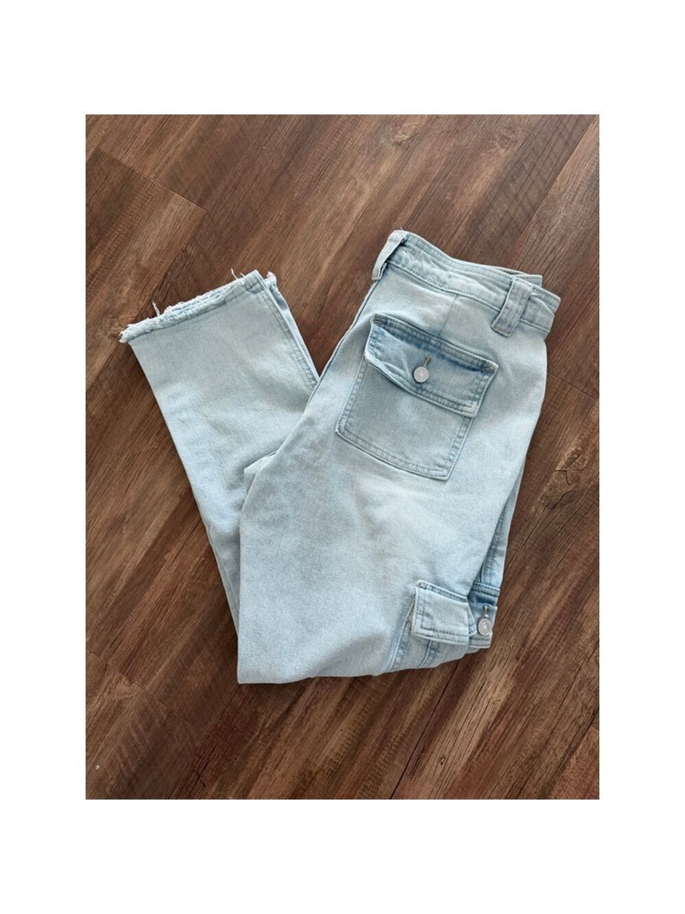 KanCan Light Blue Straight Leg Jeans Juniors 9 - Picture 2 of 8
